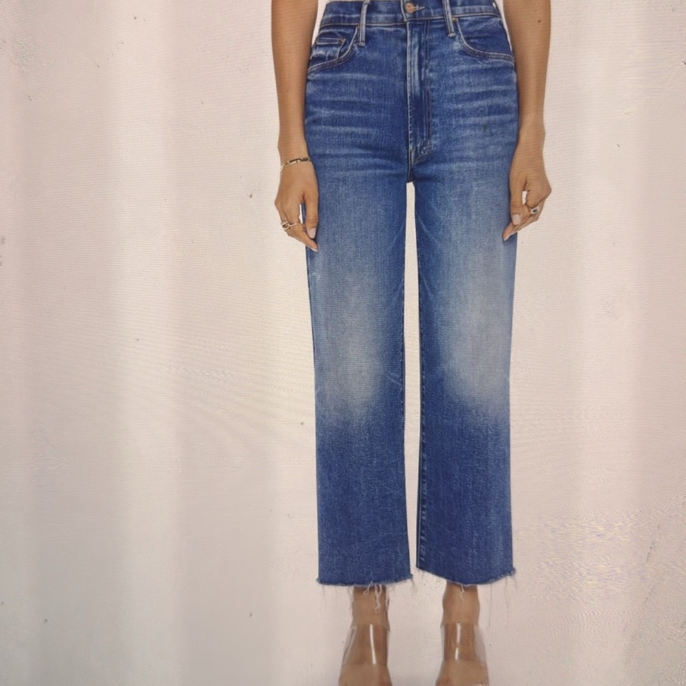 MOTHER Insider Crop Undone Hem Medium Kitty size 26 - Picture 3 of 5